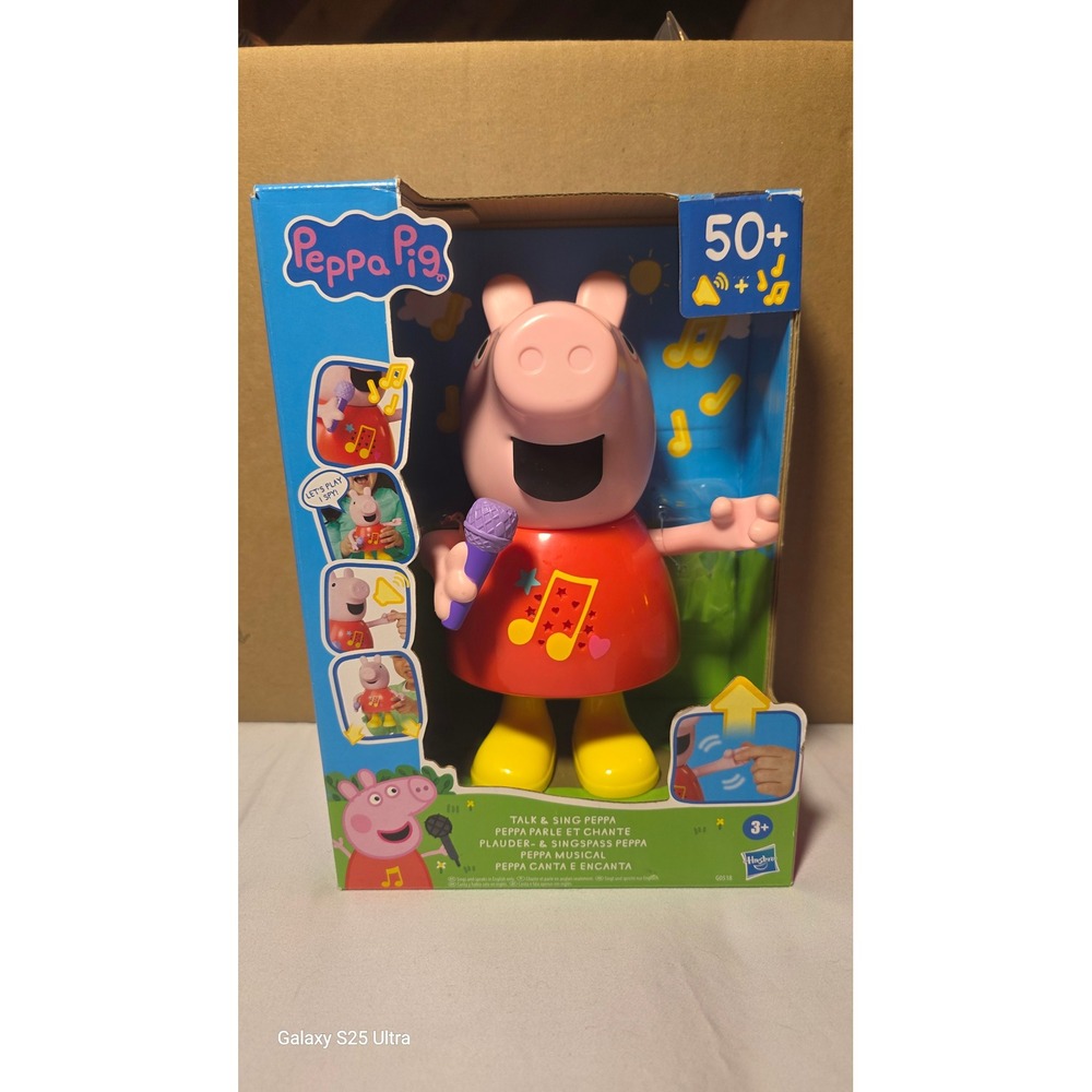 Hasbro Peppa Pig Talk and Sing Peppa Musical Toy Figure 50+ Sounds Phrases G0518